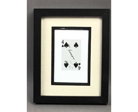 DAVE COURTNEY - A SIGNED PLAYING CARD AND AUTOBIOGRAPHY,the playing card framed