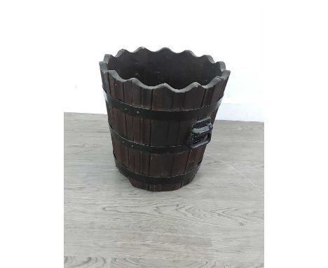 OAK COOPERED PLANTER