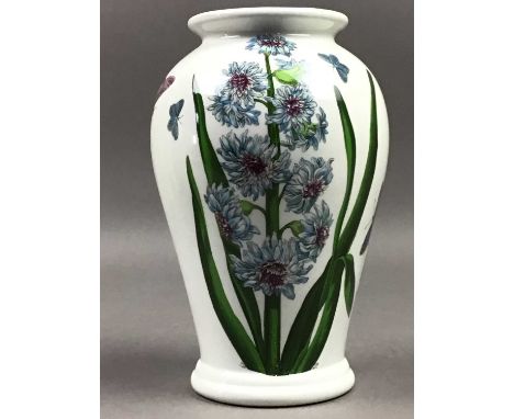 THREE PORTMEIRION VASES,along with two Poole pottery floral vases (5)