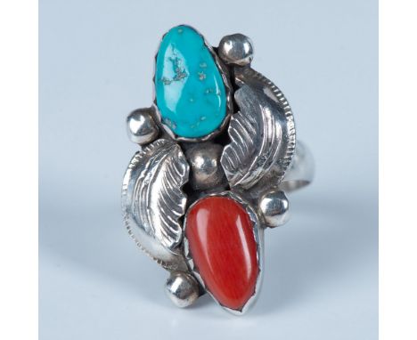 Hand crafted Southwestern Native American ring with the Simplicio makers mark and Sterling silver stamp. Size 6.75. 6g. Artis