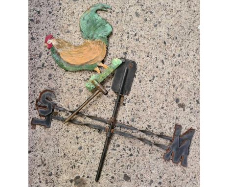 A COCKEREL WEATHER VANE A/F
