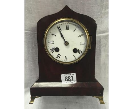 SMALL FRENCH MANTEL CLOCK WITH PENDULUM