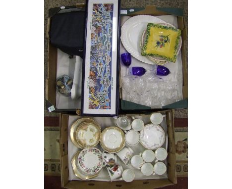 a large mixed collection of items including Radford Gilded part tea set, Queens and Wedgwood similar items, Cast Iron Kitchen