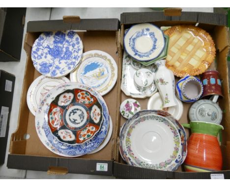 A mixed collection of ceramic items to include - early 20th Century Oriental plates, Spode Christmas plates, Copelands India 