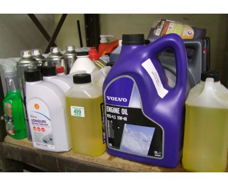 Large selection of Motoring related items including Volvo Engine Oil, Shell Engine Coolant, etc 