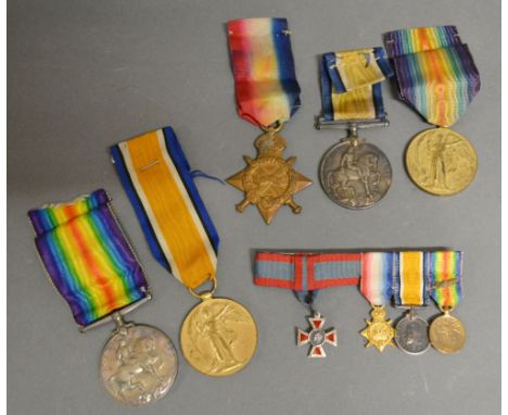 A First World War Medal Trio to Private G.H. Keen RAMG, together with two First World War Medals awarded to T. Blackmore RANV