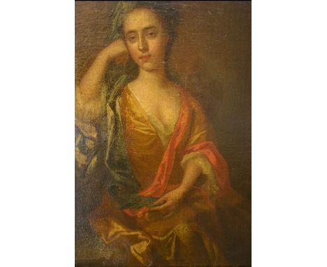 18th Century English School, Half Length Portrait of a Lady in Period Dress, oil on canvas, 38 x 29 cms