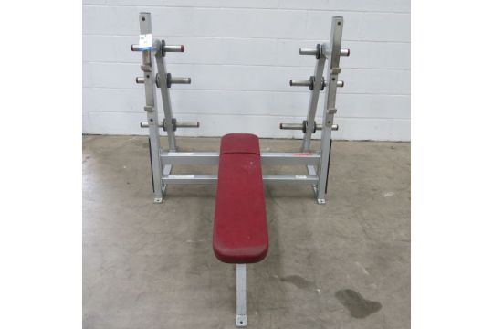 Star Trac Fc 206 Olympic Bench Press With Plate Storage Please