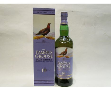 Famous Grouse 10 years old 100% blended malt scotch whisky, 700ml, boxed