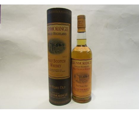 Glenmorangie 10 years old single Highland malt scotch whisky, 70cl in tube