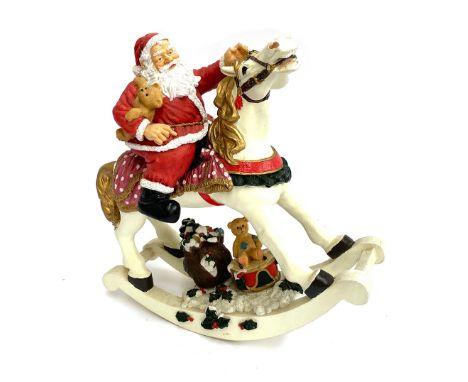 A Regency Fine Arts Santa Rocking Horse, with original box, 38cmH