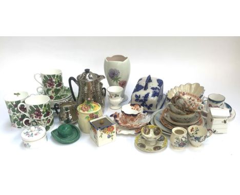 A mixed lot of ceramics to include Foley trio, Devon Silverine, Royal Grafton Summer Fruits part tea set, Royal Cauldron, Cor