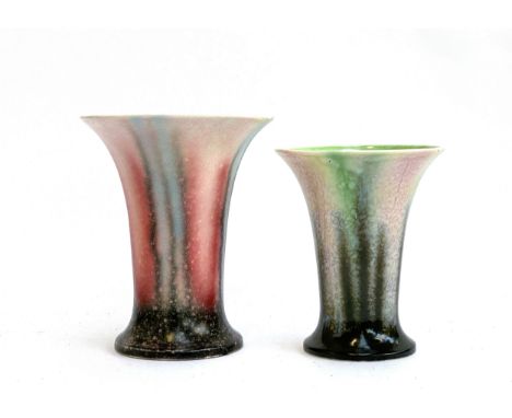 Two Sylvac 'Collon' flared form vases, 20cmH &amp; 24cmH