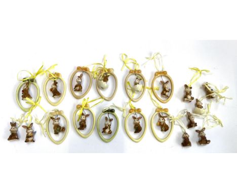 A quantity of Goebel ceramic easter decorations