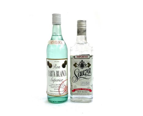 Sauza Tequila Blacno, 70cl; and Carta Blanca Superior white rum, 70cl (2)