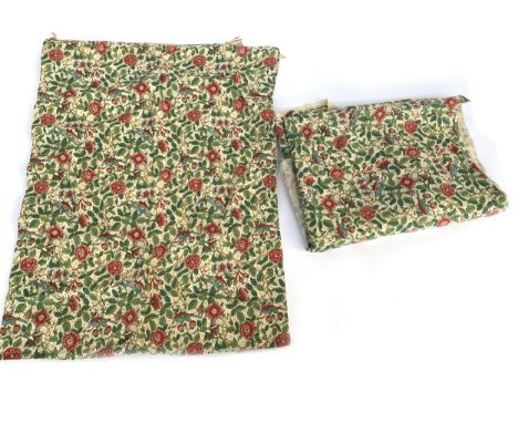 A William Morris for Liberty 'Briarwood' blind with channel for curtain wire 62x81cmL together with matching fabric approx 14