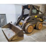 NEW HOLLAND 1S170 TURBO SUPERBOOM SKID STEER LOADER, S/N: LMV014143 W/HYDRAULIC RAKE ATTACHMENT - (