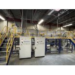 2020 ORBIS (5) DRUM SEPARATOR (FOR PLASTICS) W/ ELECTRIC MOTORS AND REDUCERS, WALKWAY, STAIRCASE,