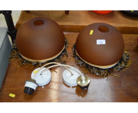 Two glass light shades