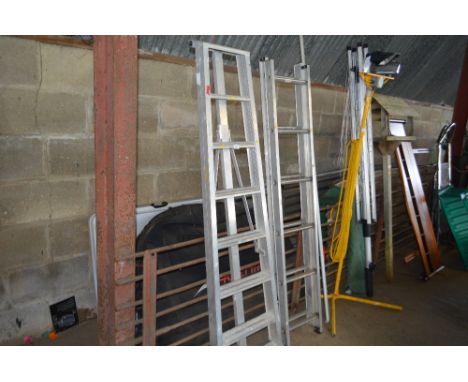 Two metal step ladders