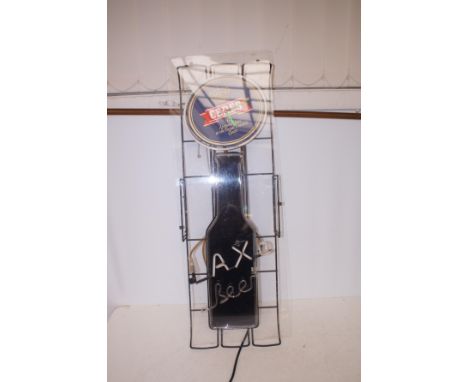 Axe beer neon light /clock ( E on axe A/F ) Length 3 ft 