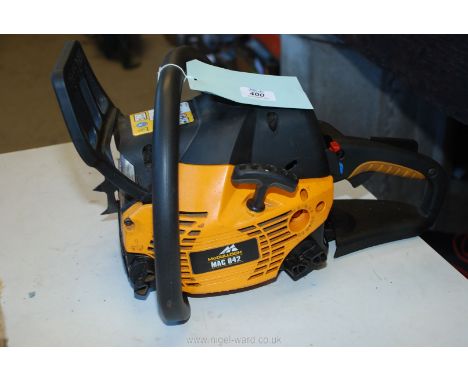 A McCulloch Mac 84Z petrol chainsaw, a/f. No cutter bar or chain. Not started but has good compression.  