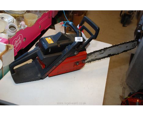 A Jonsereds 205 turbo petrol chainsaw, (new chain bar). Fuel drained for safety. Guaranteed by owner to be in working order.