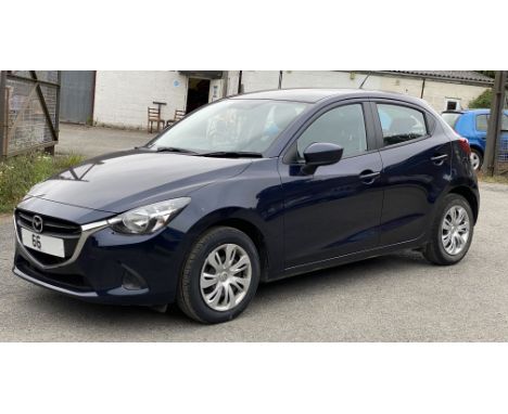 A Mazda 2 1496 cc Petrol 75 bhp SE 5 Door Manual Hatchback Car in unusual metallic navy blue blue, first registered 25/10/201