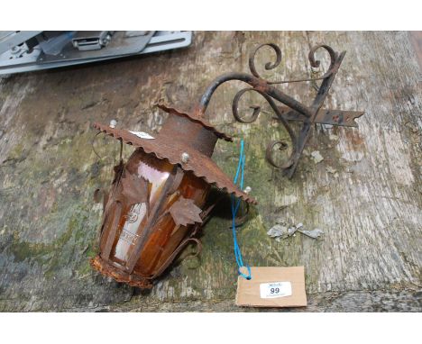Outside lantern with bracket.