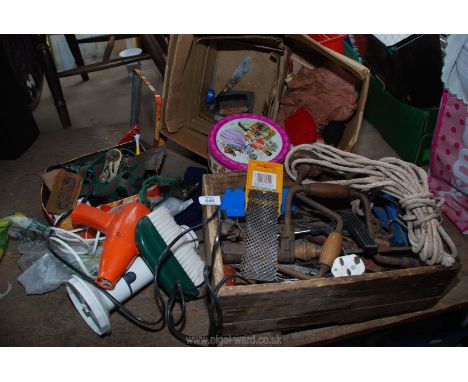 Hair dryer, miscellaneous tools etc.