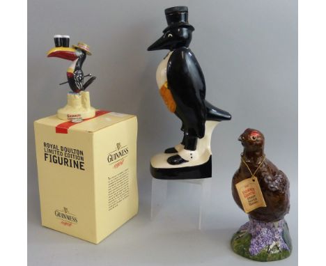 A Royal Doulton Beswick Famous Grouse Scotch Whisky liquor bottle, made for Matthew Gloag and Son Ltd with removable head sto