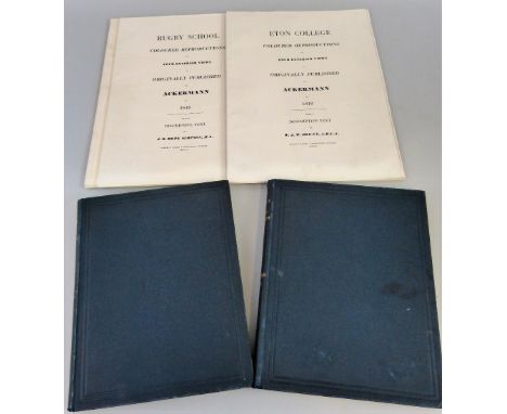 Pugin A. and A.W. : Examples of Gothic Architecture. 1850. Volumes II and III. Blue cloth binding; and three portfolios of co