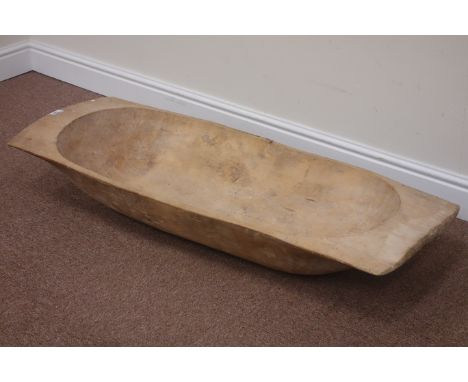 Hand hewn beech trough, W121cm