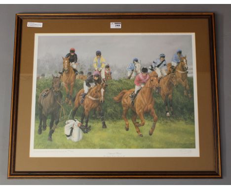 'National Heroes - The Seagram Grand National 1987', S.J.Wingate limited edition colour print no. 351/500, signed on the moun