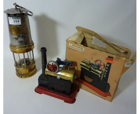 Miner's safety lamp and a Mamod live steam engine (2)