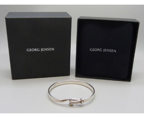 A silver Georg Jensen Torun bangle, Vivianna Torun Bülow-Hübe, no. 204, boxed