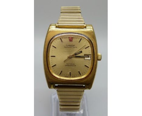 An Omega Megasonic 720Hz Geneve chronometer wristwatch with date aperture 
