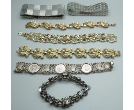 A collection of vintage bracelets 