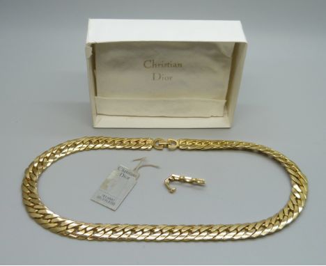 Christian Dior Vintage Collier good mit goldenen Steinen