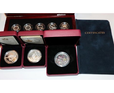 Canada, 4 x Silver Proof 20 Dollar Coins comprising: 2012 'Diamond Jubilee,' diameter 27mm, weight 7.96g, .999 silver, with c