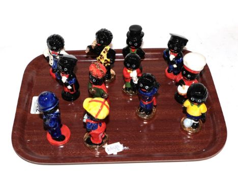Twelve Carlton Ware 'Golly' figures 