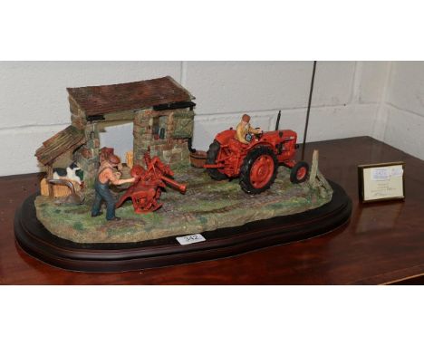 Country Artists 'Hitching Up', model No. 02005 by Keith Sherwin, limited edition 216/500, on wood base, with box and certific