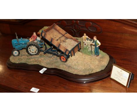 Country Artists 'Harvesting the Beet', model No. 01673 by Keith Sherwin, limited edition 82/350, on wood base, with box and c