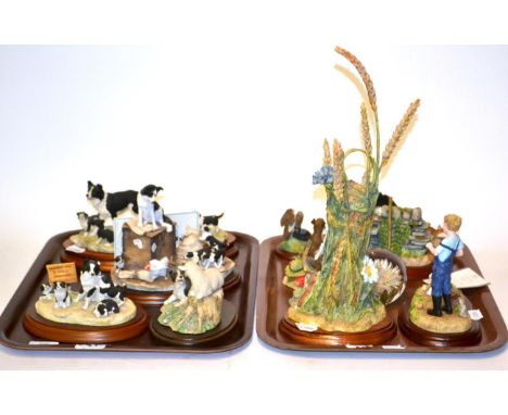 Border Fine Arts including 'Wait for Me', model No. S0C6 by Ray Ayres, signed to base by Ray Ayres, on wood base, with box to
