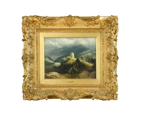 * John Martin (British, 1789-1854) View of Dolbadarn Castle, North Walesoil on panel20.5 x 25.5cmProvenance:Hewson &amp; Fors