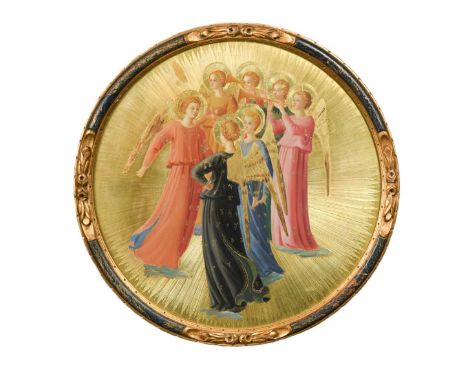 A group of angelsinscribed in Italian 'G(?) Bardelli ...pinx. / Gruppo degli angeli / Beato angelico / 14 Via Pier Capponi Fi