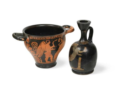 A ewer, 4th/5th century BC, in the style of the washing painter, together with a Bell Krater in the manner of the FB Group, 1