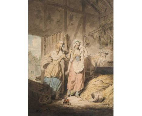 Francis Wheatley, RA (British, 1747-1801) The Broken Pitcherlater inscribed 'F Wheatley' (centre right) watercolour on paper3