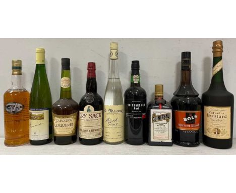 Champagne, spirits and others, non vintage champagne including Perrier Jouet, Veuve Clicquot Ponsardin, Charles Lafitte, Pol 