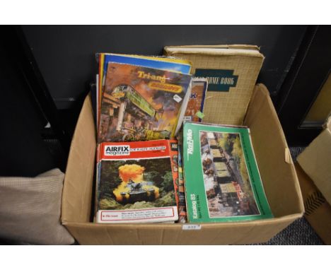 A selection of model and toy catalogues and magazines including Triang and Hornby